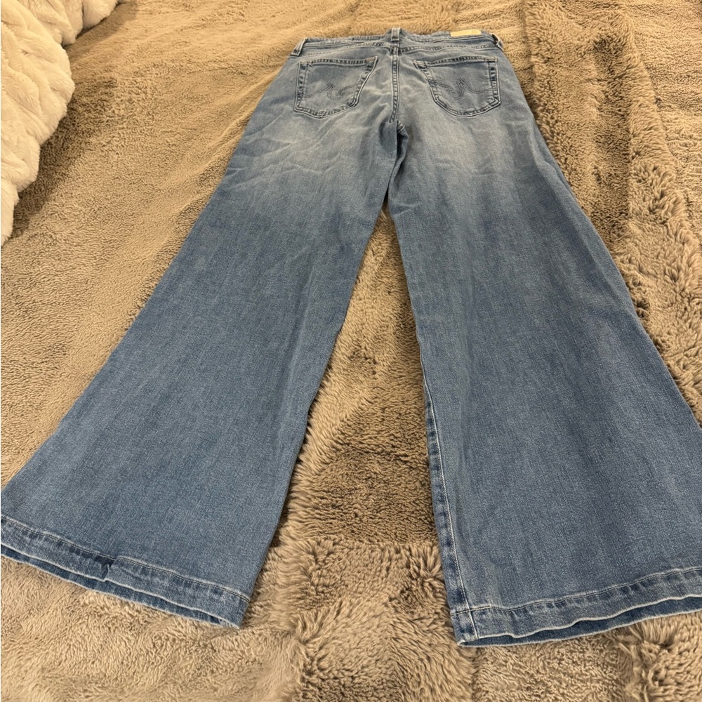 AG Leana Women’s Blue Wide-Leg Jeans
